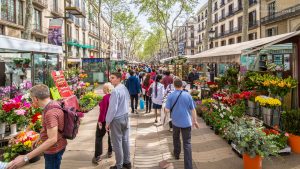 La Rambla Flaniermeile in Barcelona